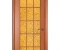 Дверь ламинированная Экодвери Миланский орех стекло листовое ДО-138А 2000x600 2