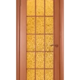 Дверь ламинированная Экодвери Миланский орех стекло листовое ДО-138А 2000x600