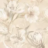 Панно керамической плитки Опал Беж Цветы Азори 630х630 (2шт)