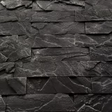 Декоративный кирпич Пальмира черный+серебро Арт-Штайн  240х60