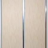 Потолочные панели ПВХ двухсекционные Хром штрих персик 200x3000