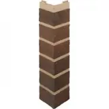 Наружный угол цокольный Альта-профиль кирпич коричневый 470x100