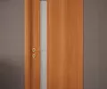 Дверь ламинированная Экодвери Миланский орех стекло листовое ДО-115П 2000x600 2