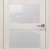 Дверь царговая Восход Кватро Снежная Лиственница стекло 2000x600