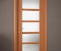 Дверь ламинированная Экодвери Миланский орех стекло листовое ДО-102 2000x600 2