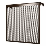Экран металлический на радиатор коричневый с сеткой