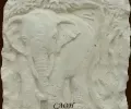 Барельеф Арт-Штайн Слон белый 290x290 мм 2