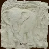 Барельеф Арт-Штайн Слон белый 290x290 мм