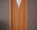 Дверь ламинированная Экодвери Миланский орех стекло листовое ДО-104 2000x600 2