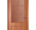 Дверь ламинированная Экодвери Миланский орех стекло листовое ДО-113А 2000x600 2