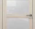 Дверь царговая Восход Кватро Амурская Лиственница стекло 2000x600 2