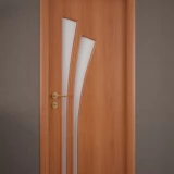 Дверь ламинированная Экодвери Миланский орех стекло листовое ДО-133 2000x600