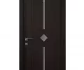 Дверь ламинированная Экодвери Венге стекло листовое ДО-418 2000x600 2