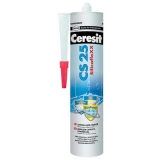 Герметик-затирка Церезит CS25 силиконовый санитарный темно-корич.