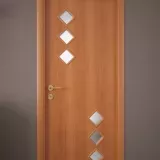 Дверь ламинированная Экодвери Миланский орех стекло листовое ДО-106/6 2000x600