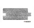Сайдинг под камень светло-серый Доломит Fineber 1115x470 /м2 2