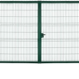 Ворота распашные GL с панелью Profi зеленый (ширина 3м)