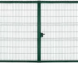 Ворота распашные GL с панелью Profi зеленый (ширина 3м)