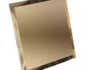 Плитка зеркальная квадратная с фацетом бронза матовая 100x100 2