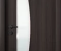 Дверь ламинированная Экодвери Венге стекло листовое ДО-417 2000x600 2