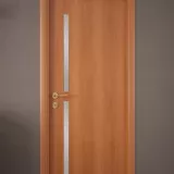 Дверь ламинированная Экодвери Миланский орех стекло листовое ДО-115 2000x600