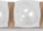 Бордюр керамической плитки Бусины белые люстровые 1-001 Vinchi 9x245 2