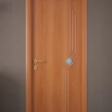 Дверь ламинированная Экодвери Миланский орех стекло листовое ДО-110 2000x600