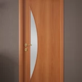 Дверь ламинированная Экодвери Миланский орех стекло листовое ДО-107 2000x600