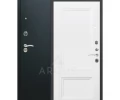 Входная дверь Анастасия 2 100 мм Белый снег Черный муар Аргус 870x2060