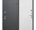 Входная дверь Гарда Муар 7,5 см Белый ясень Черный муар Феррони 860x2050