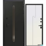 Входная дверь Luxor Termo 10 11 см Эмалит белый Шагрень черная терморазрыв Феррони