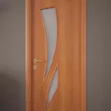 Дверь ламинированная Экодвери Миланский орех стекло листовое ДО-126 2000x600