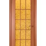 Дверь ламинированная Экодвери Миланский орех стекло листовое ДО-138А 2000x600