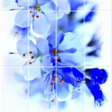 Панели ПВХ Панда Синий цветок 1310 2700x250мм (компл 4шт)