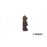 Угол внешний коричневый Камень дикий Fineber 485х143х143