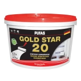 Краска акрилатная полуматовая Пуфас Gold Star 20 основа А морозостойкая 2,7л=3,3кг