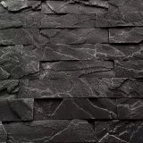 Декоративный кирпич Пальмира черный+серебро Арт-Штайн  240х60