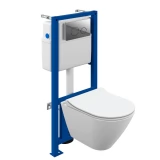 Унитаз City Smart CO DPL EO slim (инст. Link Pro, кнопка Twins хром гл.) Церсанит 68306