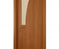 Дверь ламинированная Экодвери Миланский орех стекло листовое ДО-114 2000x600 2