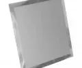 Плитка зеркальная квадратная с фацетом серебро 100x100 2
