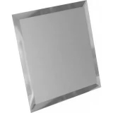 Плитка зеркальная квадратная с фацетом серебро