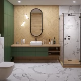 Керамогранит Calacatta Imperial белый полированный GT40806103MR Global Tile 400x800