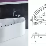 Ванна акриловая Сантек Ибица XL без каркаса