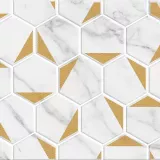 Декор керамической плитки Marble gold Березакерамика 300x600