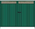 Ворота распашные GL Премиум Плюс зеленый 3,60x2,00 2