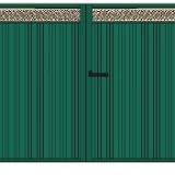 Ворота распашные GL Премиум Плюс зеленый (ширина 3,6м)