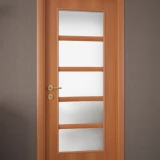 Дверь ламинированная Экодвери Миланский орех стекло листовое ДО-102 2000x600
