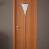 Дверь ламинированная Экодвери Миланский орех стекло листовое ДО-104 2000x600