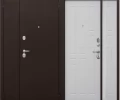 Входная дверь Гарда 7,5 см Белый ясень Медный антик Феррони 1200x2050
