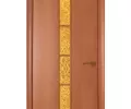 Дверь ламинированная Экодвери Миланский орех стекло листовое ДО-128А 2000x600 2